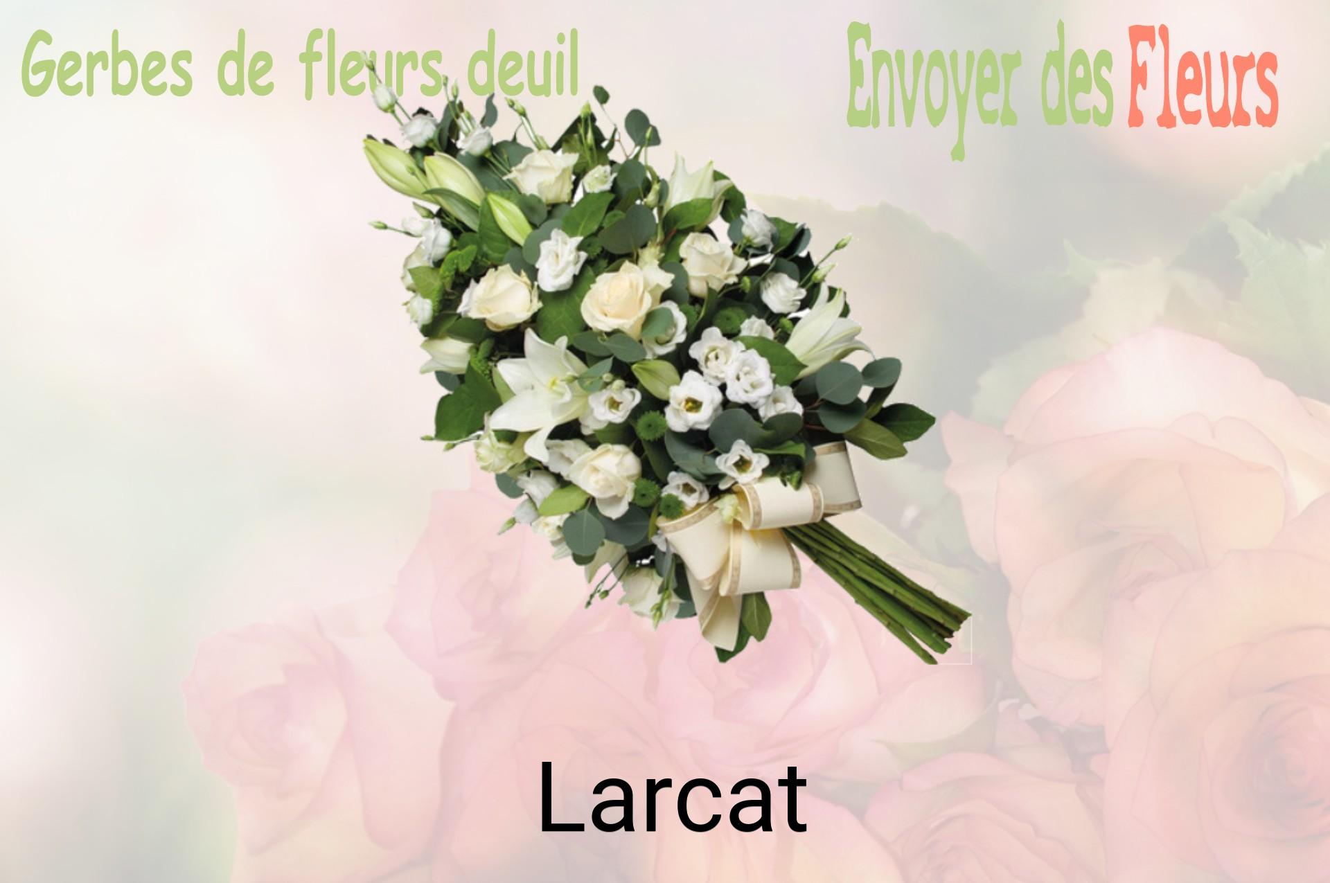 Gerbe de fleurs de deuil livrée à Larcat